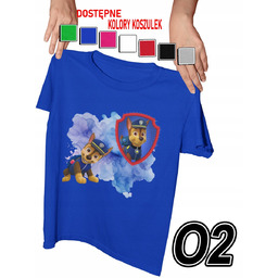 KOSZULKA DZIECIĘCA Z NADRUKIEM PSI PATROL CHASE PIESKI