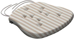 Poduszka na krzesło Filip, beżowo-białe pasy (1,5cm), 41