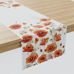 Markizeta Obrus bieżnik wodoodporny 38x140 001 czerwony Maki