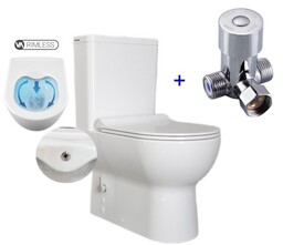 Kompakt wc 80x37x62 cm z bidetem i