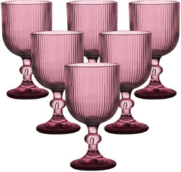 Altom Szklanki na nóżce Selena Purple, 370 ml,