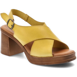 Sandały damskie Hee, cholewka ze skóry naturalnej szerokie