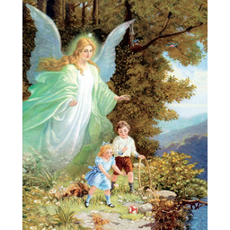 Plakat religijny Anioł Stróż