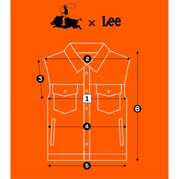 Lee BOXY RIDER VEST Blue Indigo luźna kamizelka