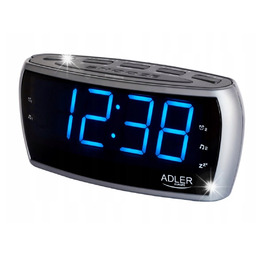 Radiobudzik przenośny podróżny FM AM alarm LED Adler