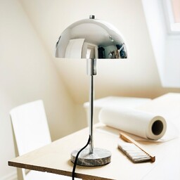 Lampa Stołowa Dyberg Larsen, Stockholm, metaliczny, salon, marmur,