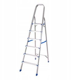 Drabina aluminiowa 6 stopniowa domowa stopnie schodki podest