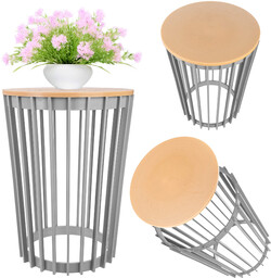 Kwietnik dwustronny Aytre 54 cm platynowy + blat