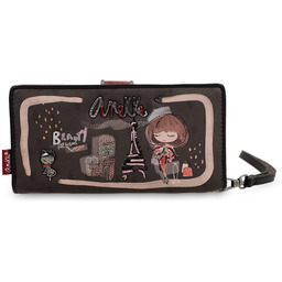 Anekke Brązowy Duży Damski Portfel Mademoiselle