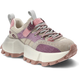 Sneakersy damskie GOE, cholewka ze skóry naturalnej zamszowej