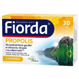 Fiorda Propolis pastylki do ssania z miodem, 30