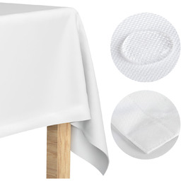 Obrus 120x180 Plamoodporny Klasyczny Elegant Biały