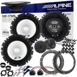 Głośniki Alpine pod radio odseparowane dystanse do Kia