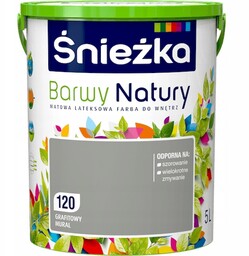 Farba do ścian Barwy Natury 5l 120 Grafitowy