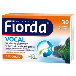 Fiorda Vocal pastylki do ssania o smaku pomarańczowym,