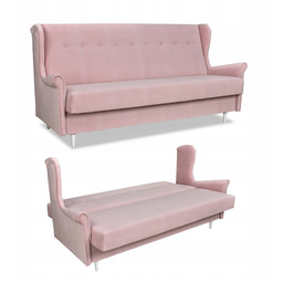 Wersalka sofa uszak kanapa rozkładana Ari różowa