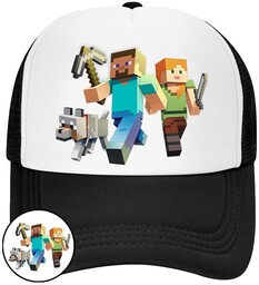CZAPKA Z DASZKIEM MINECRAFT DLA DZIECI NA LATO