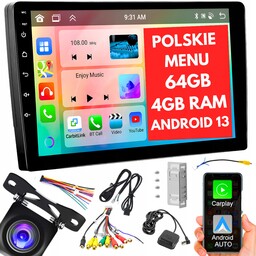 Radio Samochodowe 2 Din 4GB/64GB Android Auto Carplay