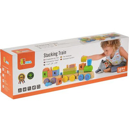VIGA Klocki drewniane Kolorowa kolejka 50572b