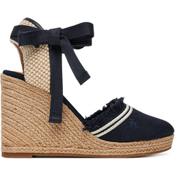 Espadryle Tommy Hilfiger Fringe Canvas High Wedge FW0FW08878