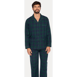Flanelowa piżama męska FRANCISCO Zielony