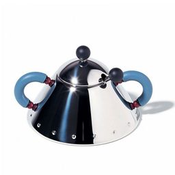 Alessi 9097 Cukiernica Stalowa z Łyżeczką / Niebieska