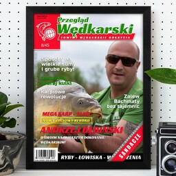 Plakat personalizowany ze zdjęciem Przegląd Wędkarski w ramce