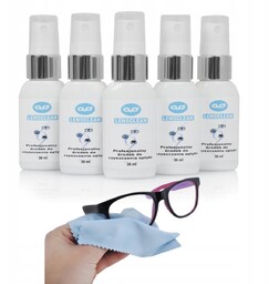 LensClean, Zestaw do czyszczenia okularów ekranów środek, 5x30ml