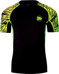 WarHouse Rashguard Small Logo Neon Krótki Rękaw Black
