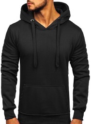 Bluza męska z kapturem czarna kangurka Denley 2009