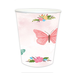 Kubeczki papierowe Motylki - 250 ml - 6