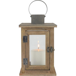 Stonebriar Rustykalna drewniana latarnia huragan 27 cm