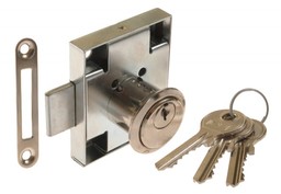 Zamek meblowy bębenkowy LOB ZMB-1 nikiel