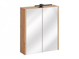 Szafka z lustrem 2D z LED 60x16x72cm Dąb