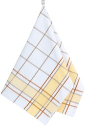 Bellatex Ścierka kuchenna Krata żółty, 50 x 70