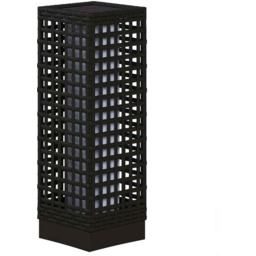 Lampa ogrodowa z baterią solarną Outsunny 15,5x15,5x46cm, czarna