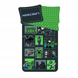 Pościel 140x200 Minecraft Survival Mode poszewka 70x90