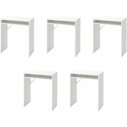 5 szt. Biurko Torald Białe 65x40 cm Kompaktowe