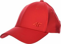 4F H4L20-CAD005-62S Czapka Damska Z Daszkiem, Czerwony