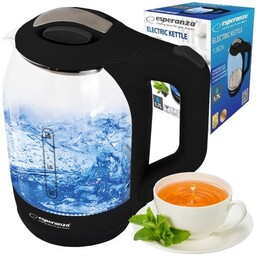 Czajnik Elektryczny Szklany 1.7 L Czarny