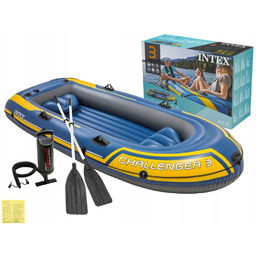 Ponton Wędkarski Challenger 3os. Intex Pompka Wiosła 68370