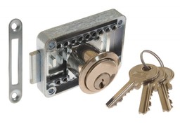 Zamek meblowy bębenkowy LOB ZMB-3 nikiel