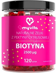 MyVita Biotyna 2500 g Naturalne żelki, 120 sztuk