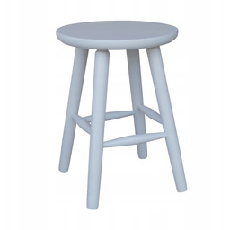 Taboret Sosnowy Okrągły Siedzisko 33 Jasny Popiel