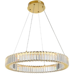 Lampa wisząca złota szklana 60cm LED AZ5788