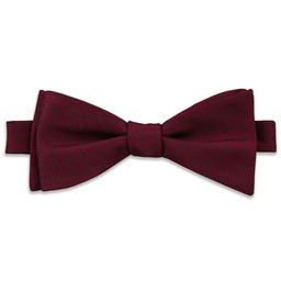 Bordowa Elegancka Wiązana Mucha w Paisley -EM Mens