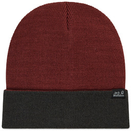 Czapka Jack Wolfskin Rib Hat 1903891-2185 Bordowy