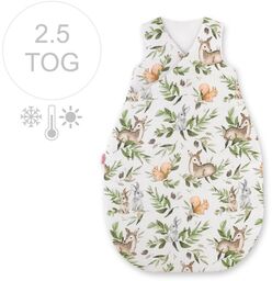 Śpiworek niemowlęcy całoroczny ocieplany 75 cm- woodland green