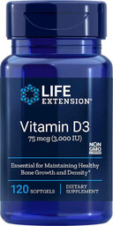 Witamina D3 3000 j.m., 120 kaps.