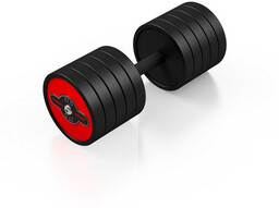 Marbo Sport Hantla stała gumowana czerwona 37,5 kg